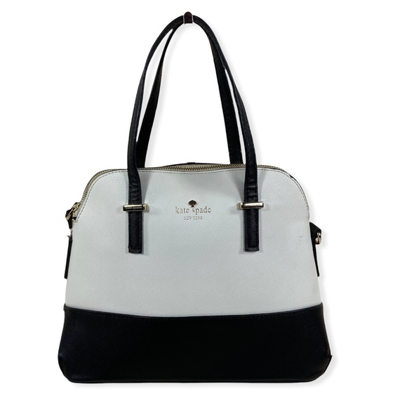 kate spade Handbags - Kate Spade Cedar Street Maise Black & Cream Crossbody Satchel With Major Flaw